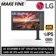 LG 32UN880-B 32" UltraFine Display Ergo UHD 4K IPS with HDR 10 and USB Type-C monitor