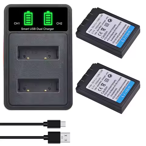 Li-ion 1500mAh Li-12B Li-10B Camera Battery&Dual Charger for Olympus Camedia C-50 C-60 C-70 Zoom, MJ