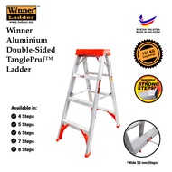 Winner Ladder 4/5/6/7/8-Step Aluminium Double-Sided TanglePruf™ Ladder 150KG Duty Rating Heavy Duty 