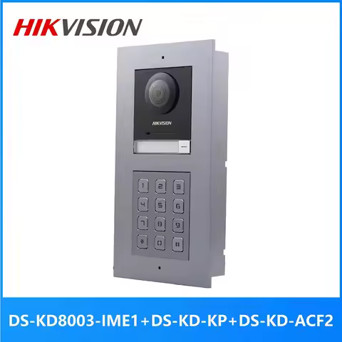 Hikvision Original Doorbell ,DS-KD8003-IME1(B),Multi-language 802.3af POE Villa IP Module Doorbell,P