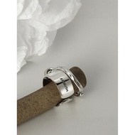 ring AMBUSH Double Ring Ring Men Women Distressed Retro Niche Design Silver Brass Couple Butt Openin