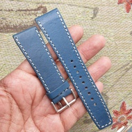 Original Cowhide Watch Strap biru 24MN