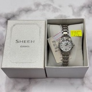 旺角門市 全新有現貨CASIO SHEEN 銀白色貝殼錶面女士手錶 特價 $650 錶面簡約 有氣質