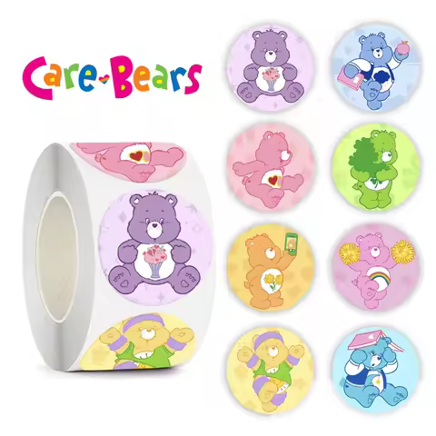 500PCS Care Bears Kawaii Stickers Trunk Notebook Suitcase Water Cup Ipad Laptop Scooter Sticker Chil