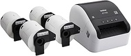 Brother QL-1100c Bundle, Wide Format Label Printer, Prints Postage Labels, Barcode & QR Code, USB Co
