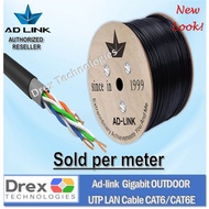 Ad-Link Outdoor UTP Lan Cable Cat6 Cat6E Sold Per Meter Black