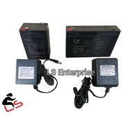 6V4.5Ah 6v7Ah 12v9AH Battery Acld Batteries 6V500mA 6V1000mA AC/DC Adaptor Charger