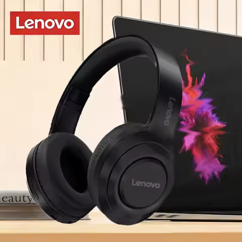 Lenovo Wireless Headphones Bluetooth 5.3 Earphones Foldable Game Headset Sport Headphone with Mic Mu