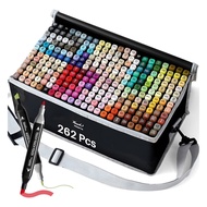 262-Color Dual Tip Watercolor & Oil Markers - Specially Designed for Painting & Graffiti Art