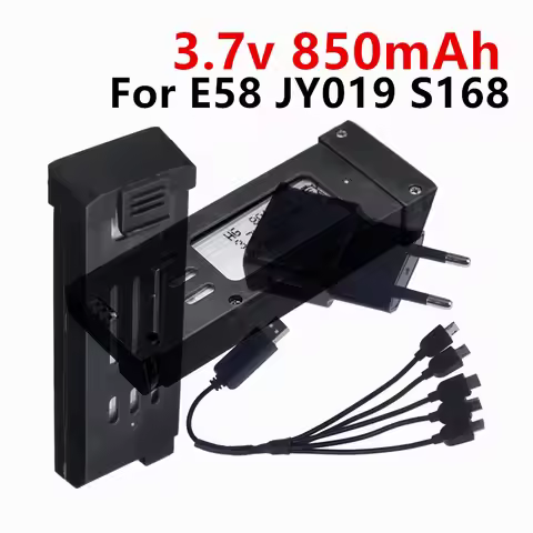 E58 Drone Battery 3.7V 850mAh Lipo Battery Charger Sets for E58 JY019 S168 RC Quadcopter Spare Recha