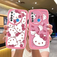 Pink and blue Hello Kitty cat Wavy case for Realme note 50 c53 c51 c51s NARZO N53 Anti fall and shoc