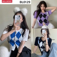 Dominos Checker Knit Top