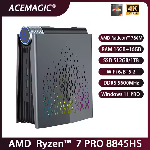 ACEMAGIC Gaming Mini PC AMD Ryzen R7-8845HS NUCBOX Window 11 Pro 32GB RAM 1TB SSD Mini Computer DDR5