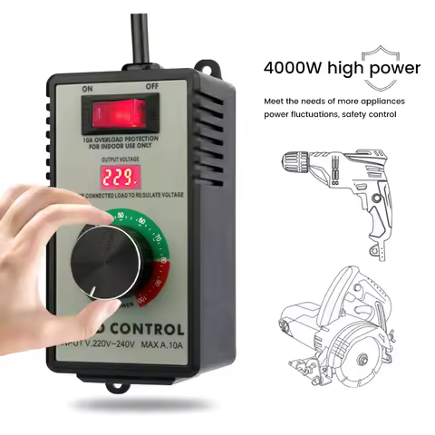 4000W Voltage Regulator Speed Controller AC Motor Controller Stepless Speed Controller Portable Powe