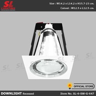 SL LIGHTING | Receesed Downlight โคมไฟดาวน์ไลท์ฝังฝ้า ทรงกลม เหลี่ยม กระจกแบนเรียบ รุ่น SL-6-SW-G-64