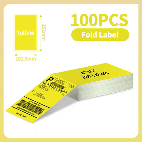 Pack of 100 Direct Fanfold Thermal Labels 4x6 Direct Shipping Mailing Postage Label Compatible with 