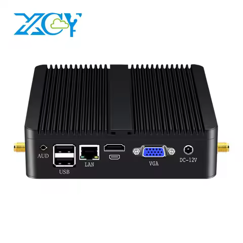 XCY Fanless Mini Pc Intel Computer Core i5 4200U i3 5005U Gigabit Ethernet Win 10 Linux Thin Client 