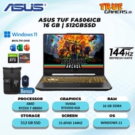 LAPTOP ASUS TUF FA506ICB RTX3050 4GB RYZEN 7 4800H 16GB 512SSD W11 15.6FHD 144HZ RGB