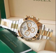 全新 ROLEX 勞力士 迪通拿 DAYTONA 40mm 白面 18kt黃金鋼 116503-0001