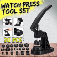 20 Dies 18-50mm Watch Press Tool Set Watch Back Watchmaker Bezel Case Inserts Crystal Glass Press Wa