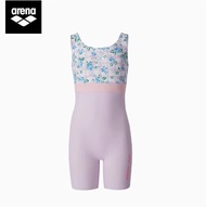 Arena ชุดว่ายน้ำเด็กไร้แขนชิ้นเดียวสำหรับเด็กผู้หญิงฝึกกีฬามืออาชีพแห้งเร็ว2024ใหม่