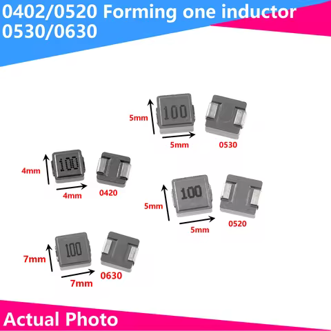 10PCS 0420 0520 0530 0630 1/1.5/2.2/3.3/4.7/6.8/10/15/22uh Molding Power Choke Coil SMD Power Integr
