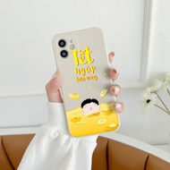 Square edge iphone case Wishing boy CNY iphone 6 to 15promax - E119