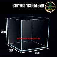 AQUARIUM Fish Tank Crystal Clear Tank Cube Tank 5mm / 6mm Thickness 10CM/ 12CM/ 15CM/ 20CM/ 25CM/ 30