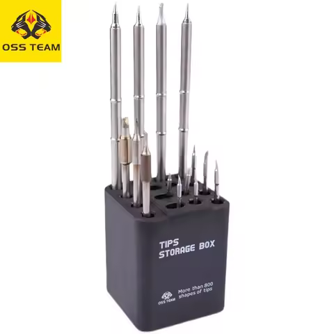 OSS W118 Multifunctional Soldering Iron Tips Storage Box For C210 C245 C115 T12 Heating Core Organiz