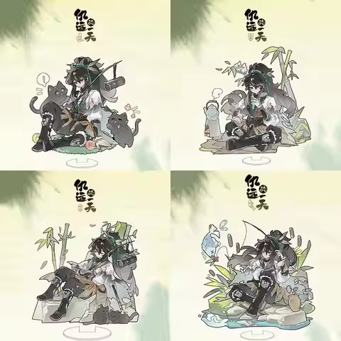 10cm Game Mingchao Characters Qiu Yuan's Day' Cute Acrylic Standing Model Cosplay Ornament Accesorio