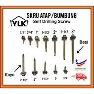 YLK【Pc】Hex Self Drilling Screw Skru Atap SKRU IKAT Bumbung WITH WASHER AWNING SCREW Skru Kayu , Skru zink 天面螺丝