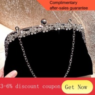 ！kanken kanken miniRetro Diamonds Velvet Clutch Cheongsam Women's Small Bag Handbag Dinner Bag Banquet Bag Bridal Bag Se