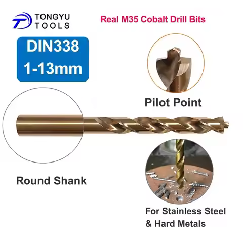Cobalt Drill Bit 1-13mm M35 HSS Co5% Pilot Point Jobber Twist Bits for Stainless Steel Hard Metal