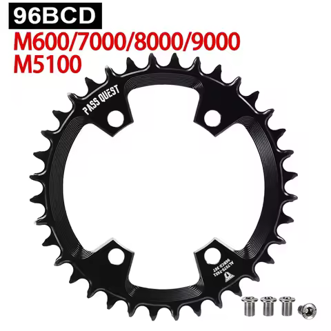 PASS QUEST BCD 96 BDC asymmetrical Crown 30 36 38T 48T 96bcd MTB Narrow Wide asymmetric chainring fo