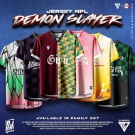 DJ Sport Jersey Demon Slayer/Jersey NFL Budak & Dewasa Unisex T-Shirt- Size 6-10XL/Nezuko/Zenitsu/Sh