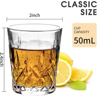 1.7 OZ Tequila Shot Glasses Heavy Base Shot Glass, Crystal Cordial Glasses (4)