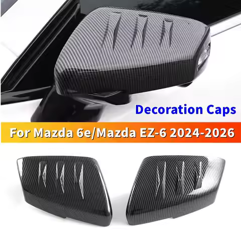 For Mazda 6e/Mazda EZ-6 2024-2026 ABS Carbon Fiber Car Rearview Side Mirror Cover Wing Cap Exterior 