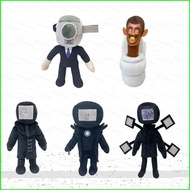 YT4 Skibidi Toilet Plush Dolls Titan TV Man Audio Man Camera Man Boss Stuffed Toys For Kids Home Dec