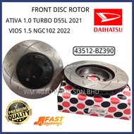 『WM』DAIHATSU IMPORT FRONT DISC ROTOR VIOS 1.5 NGC102 2022 ATIVA 1.0 TURBO 2021 D55L 43512-BZ390