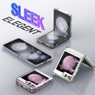 New Clear Hybrid Case For Samsung Galaxy Z Flip 6 5 4 3 2 5G Transparan Cover Lensa Kamera Protector