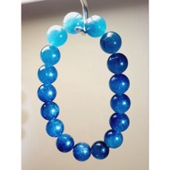 #B193 100% Natural Rare Blue Fluorite Bracelet 12mm