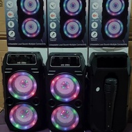 SQ-2009 Speaker Bluetooth Karaoke Free Mic + Lampu Disco Ajeb Ajeb