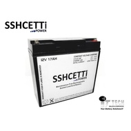SSHCETTI 12V 17AH 20AH SEALED LEAD ACID RECHARGEABLE BATTERY FOR BACKUP AND SCOTER