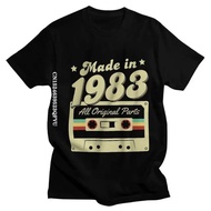 Made in 1983 all original mens T-shirts designer style cotton clothing T-shirts 38th birthday T-shir