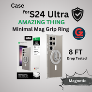 AMAZINGthing รุ่น Minimal Mag Grip Ring เคสสำหรับ Samsung Galaxy S24 Ultra