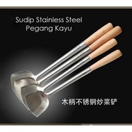 Mk.wares S/Steel Turner & Ladle WITH Wooden HDL/Sudip & Senduk Steel/Sudip & Senduk RESTAURANT/Sudip