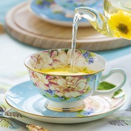 【CW】✗✸  220ML fine bone china vintage tea cup set craft with saucer porcelain coffee cup cafeteira and saucer