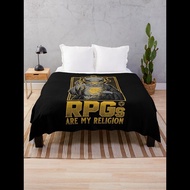 RPGs are my Religion D Cool Gift Throw Blanket for Gamers and Fantasy Fans