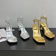 Heel Women's High Heels PU Rubber Flat Buckle Heels