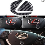 LEXUS LOGO STEERING EMBLEM STICKER STEER PREMIUM LEXUS CARBON MOTIF
